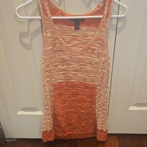 INC International Concepts Orange Pink Sleeveless Tank Top